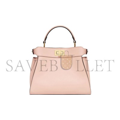 FENDI NAPPA POCKET MINI PEEKABOO ICONIC SATCHEL BABY PINK 8BN244AMCXF0J2F (23*18*11cm)